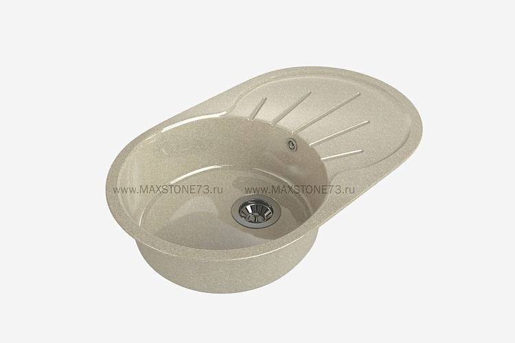 MAXSTONE Мойка глянцевая MS-5 (ванильный камень) 735*450*215